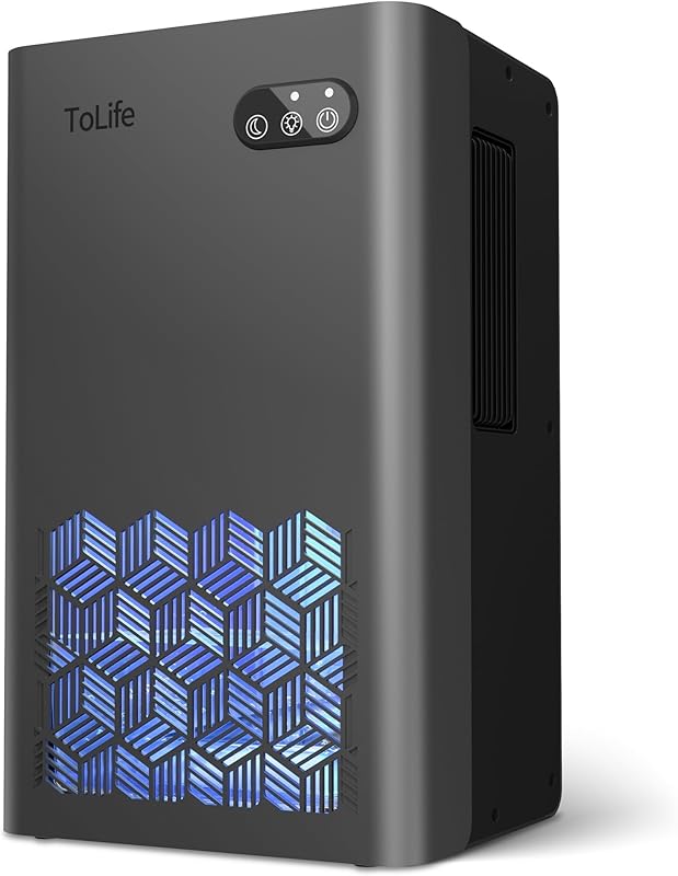 ToLife Dehumidifier Dehumidifiers Basement Bathroom Grey